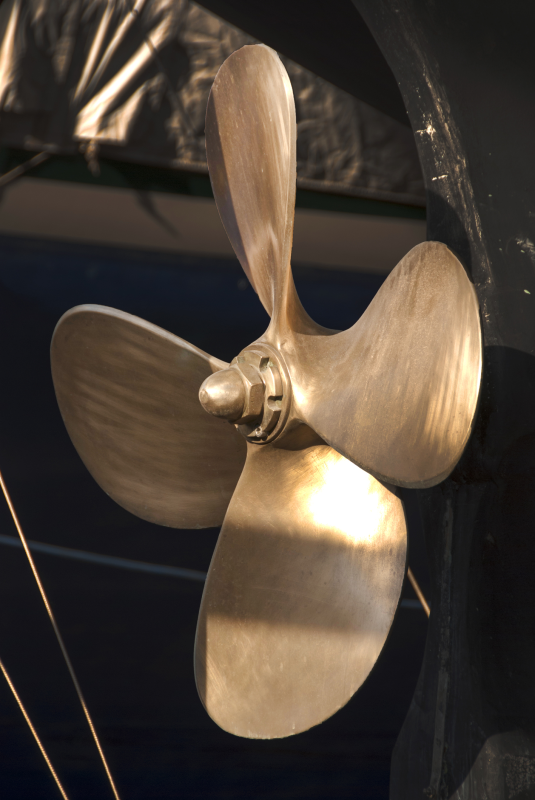 Cast bronze propeller